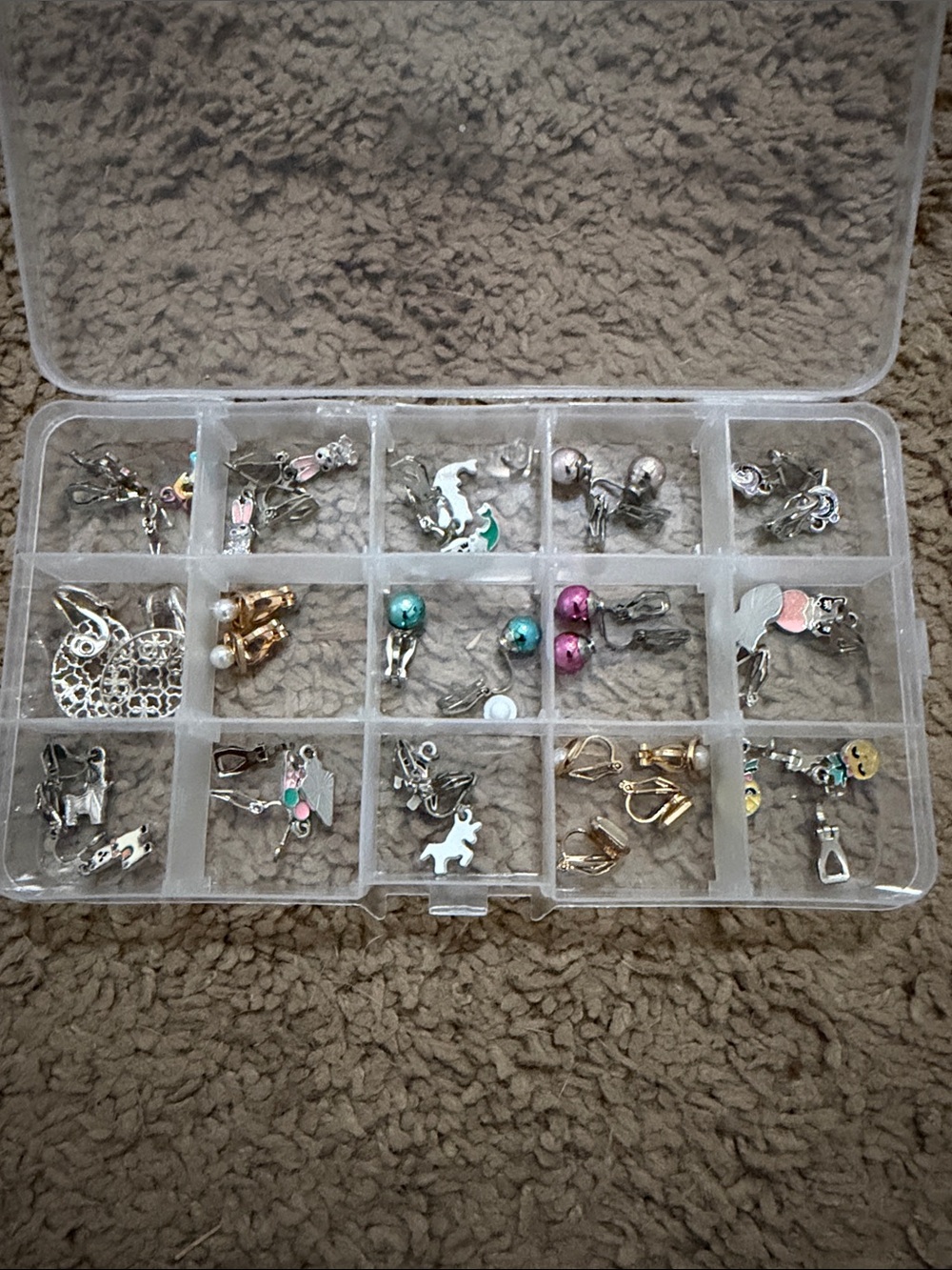 Mixed clip on earrings